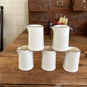 Set of 5 Buffalo China creamers